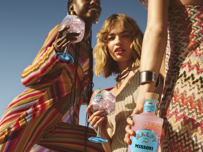 Missoni and Malfy Gin Collaborate on Limited-Edition Amalfi Coast-Inspired Gin Rosa Bottle