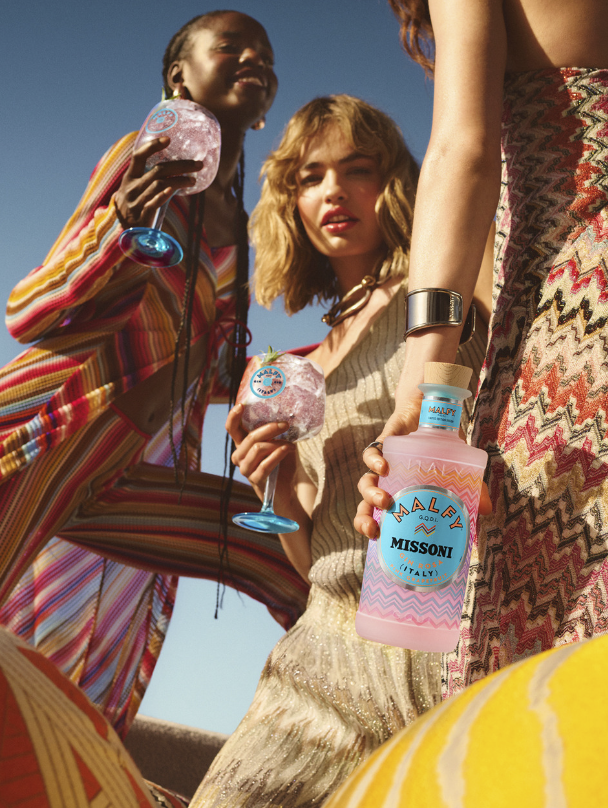 Missoni and Malfy Gin Collaborate on Limited-Edition Amalfi Coast-Inspired Gin Rosa Bottle